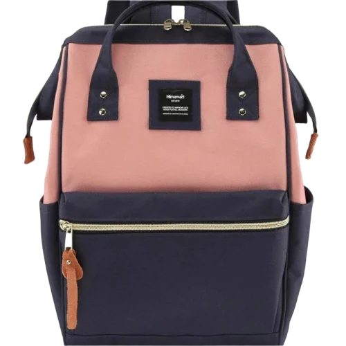 Stylish Himawari waterproof canvas backpack in a minimalist Japanese design, featuring side pockets and a spacious interior.