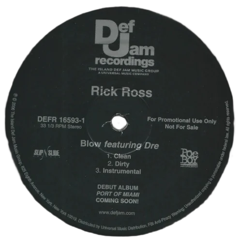 Rick Ross - Blow (12") (VG+) - Endless Media