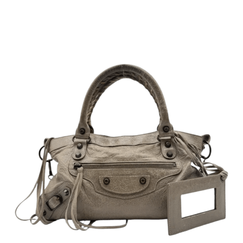 Balenciaga Handtasche The First City bag mit Schultergurt grau