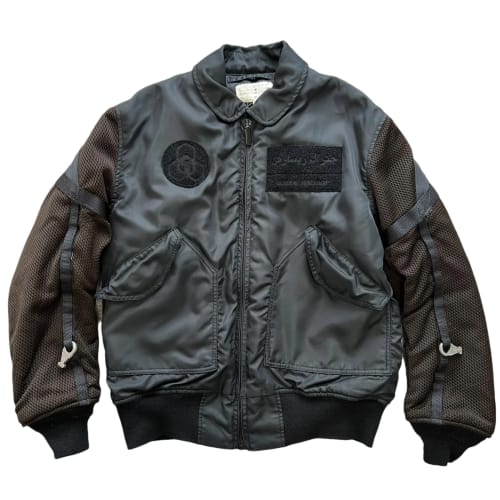 GENERAL RESEARCH 2001AW SLEEVE MESH PADDED BOMBER JACKET