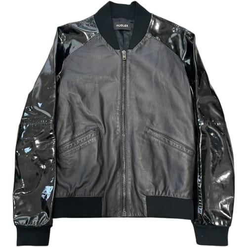 MUGLER Rubber Hybrids Zip-up Bomber Jacket