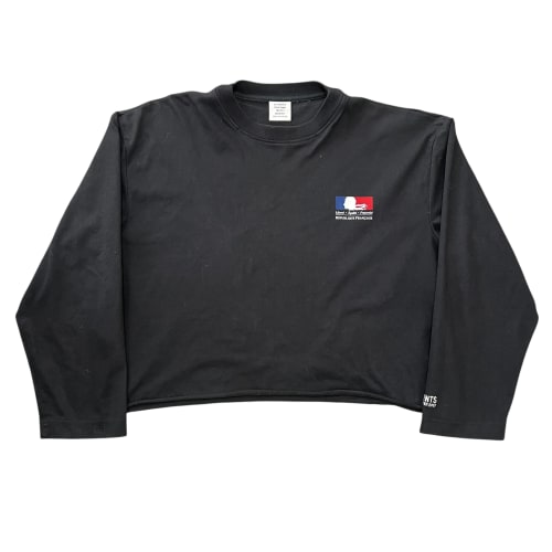 VETEMENTS 2017AW “République Française” Logo Cropped Long Sleeve T-Shirts