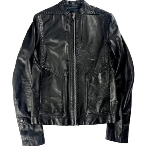 Rick Owens New Intarsia Sample Lamb Leather Jacket FW 2014 - M