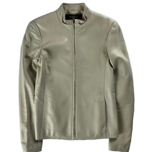 Gucci Tom Ford Cream Minimalist Leather Jacket FW 1998 - XS