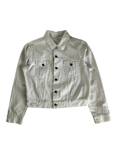 Gucci Washed White Button Up Classic Trucker Jacket FW 2002 - M