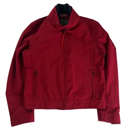Prada Gore Tex Red Nylon Moto Jacket SS 2000 - L