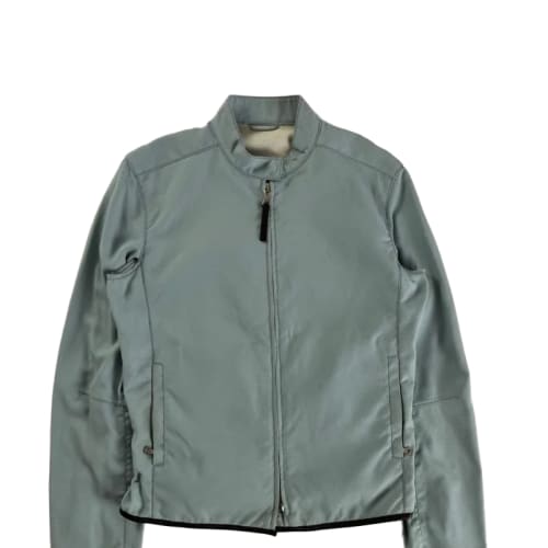 Prada City Blue Light Moto Jacket 2000s - XS