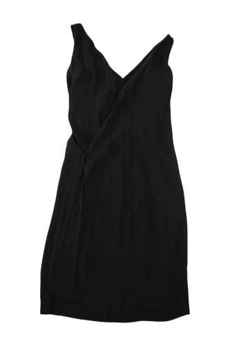 by Martin Margiela Black Wrap Viscose Dress