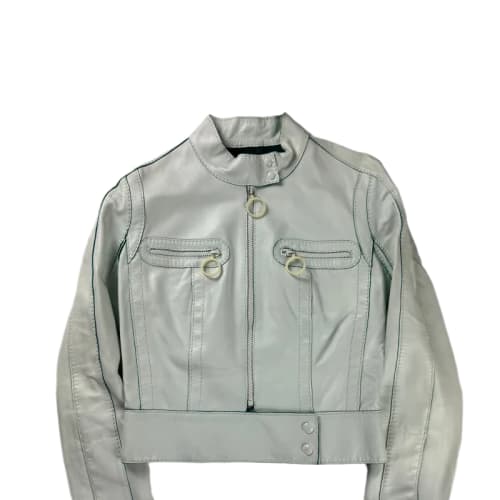 Louis Vuitton Unfinished Sample Celeste Perfecto Leather Jacket Resort 2016 - XS