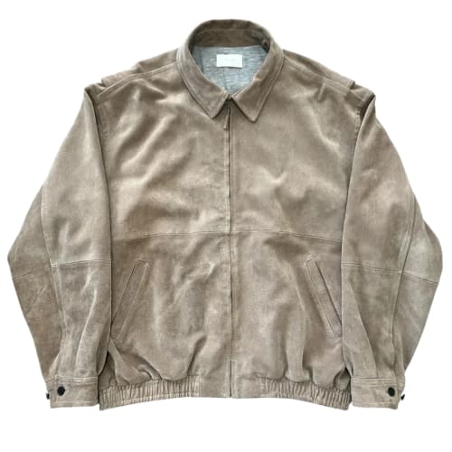 THE ROW Fall 2024 Calf Suede Bomber Jacket with 100% Cashmere Lining