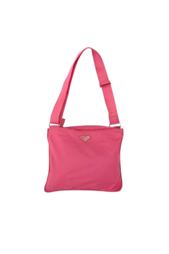 Pink Nylon Shoulder Bag