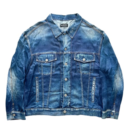 BALENCIAGA 2020SS TROMP L'OEIL DENIM PRINT SHIRTS