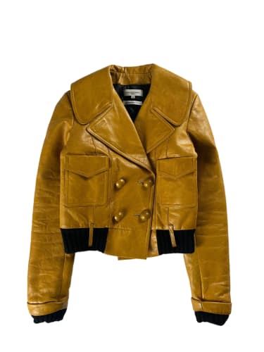 Balenciaga Nicolas Ghesquière Yellow Leather Jacket FW 2002 - S