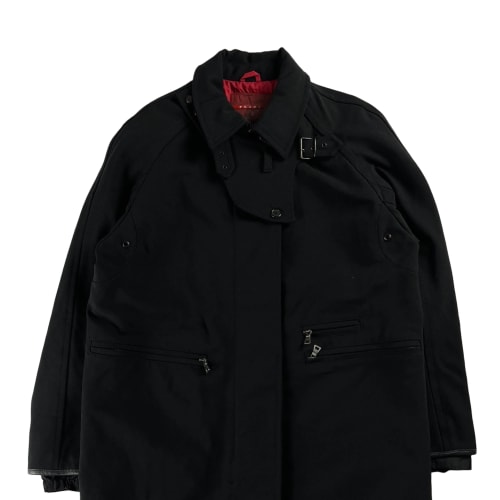 Prada Black Belted Collar Coat FW 1999 - S