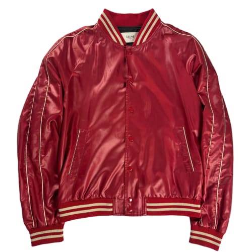 Celine Hedi Slimane Nylon Teddy Bomber Jacket SS 2020 - M