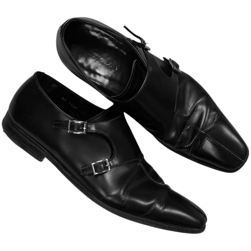 Prada Double Monk Strap Apron Seam Derbies