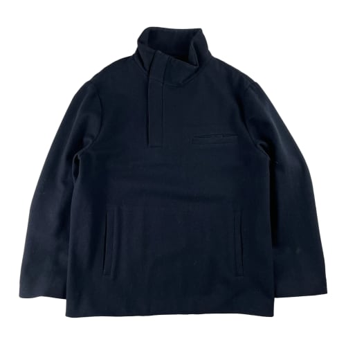 Prada Asymmetric Navy Half Zip Wool Jacket FW 1998 - S/M