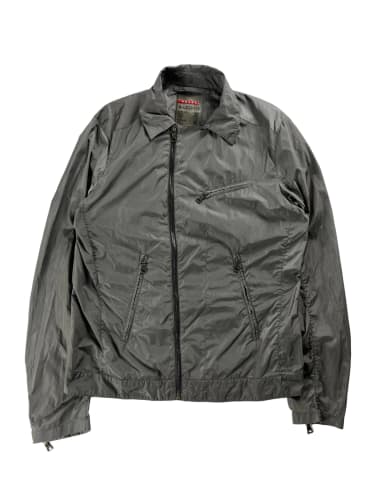 Prada Asymmetrical Zipper Nylon Metal jacket - M