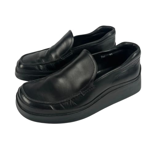 Prada Black Leather Platform Shoes SS 1998 - 41,5 EU