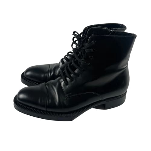 Prada Black Leather Geometric High Boots FW 2012 - 37,5 IT/ 38,5 EU