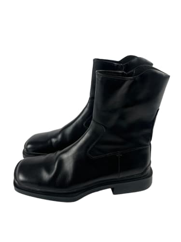 Prada Black Leather Square Toe High Boots FW 1999 - 9 IT/44 EU