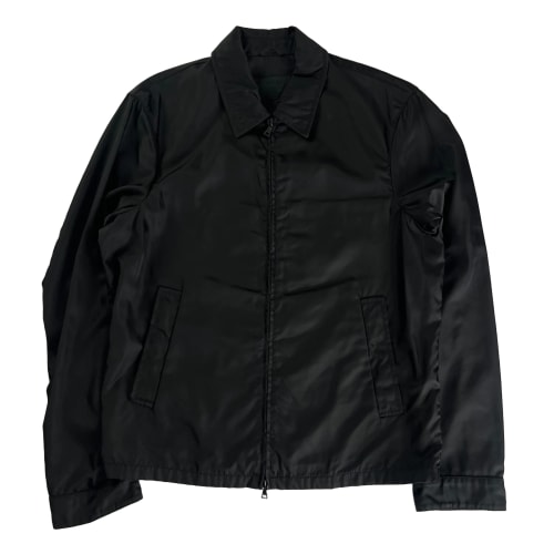 Prada Black Nylon Trucker Double Zip Light Jacket 2000s - S