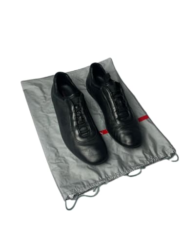 Prada Linea Rossa Black Leather Low Trainers FW 1999 - 43 EU