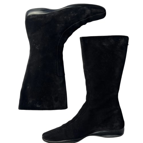Prada Linea Rossa Black Suede Boots FW 1998 - 41 IT/42 EU