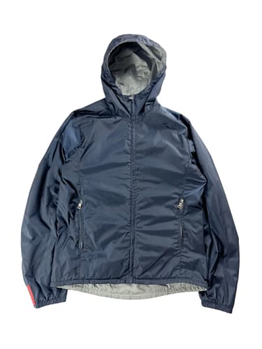 Prada Linea Rossa Reversible Blue Grey Nylon Jacket - M
