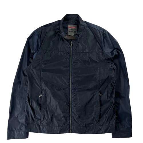 Prada Navy Nylon Moto Jacket SS 2009 - M