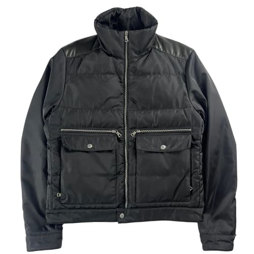 Prada Nylon Leather Padded Down Jacket FW 2010 - L