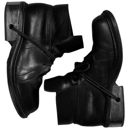 Dirk Bikkembergs Fur Lined Mid Top Metal Heel Boots - AW96