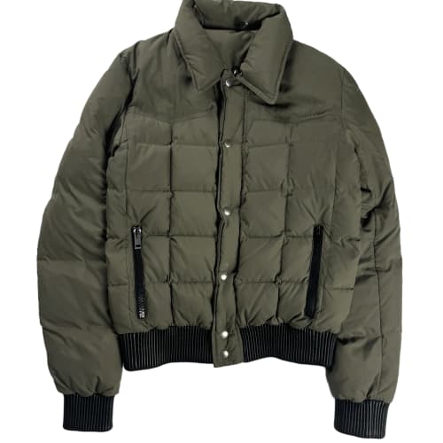 Dior Homme Sample "In The Morning" Hedi Slimane Leather Rib Puffer Jacket FW 2005 - M