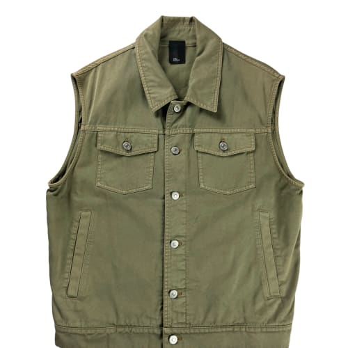 Dior Homme Sample Hedi Slimane "Strip" Raw Sleeveless Jacket SS 2004 - M