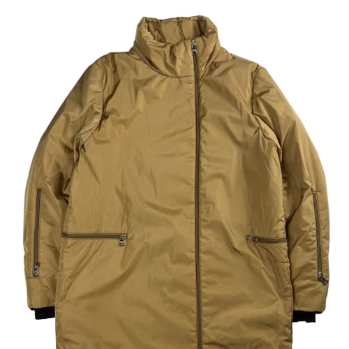 Prada Linea Rossa Long Camel Asymmetric Zipper Puffer Jacket FW 1999 - M