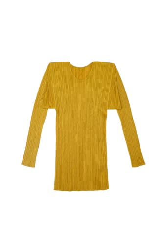 Pleats Please Yellow Long Sleeve
