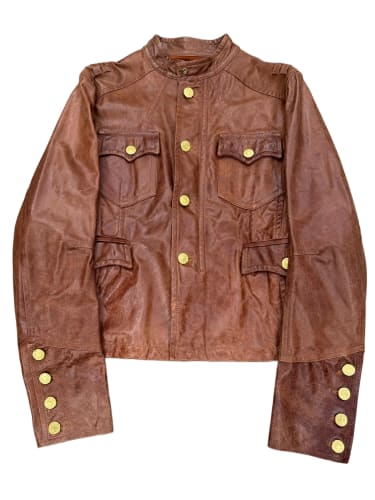 S/S2003 DSquared2 “Civil War” runway military leather jacket