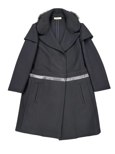 2000s Prada real fur wool coat