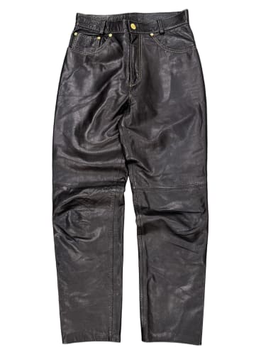 1999 Roberto Cavalli leather pants with gold detail