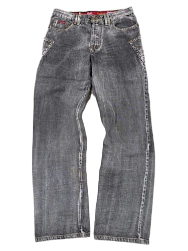 A/W2003 Dolce & Gabbana asymmetrical faded baggy jeans