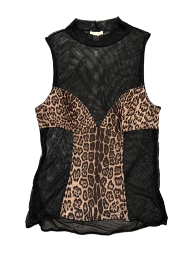 2000s Roberto Cavalli leopard sheer tank top