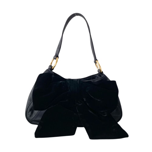 Black Satin & Velvet Handbag Accessory