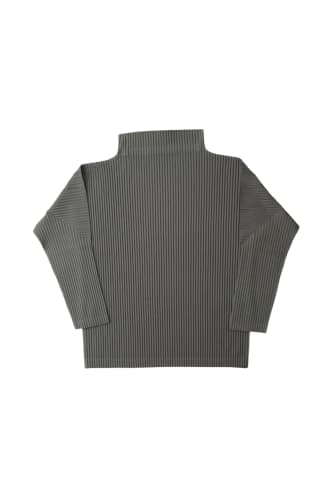 Homme Plissé Mock Neck Long Sleeve