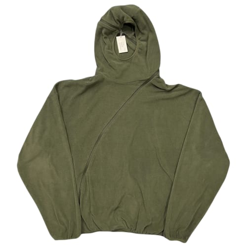 POST ARCHIVE FACTION (PAF) 4.0+ 'CENTER' HOODIE / OLIVE GREEN