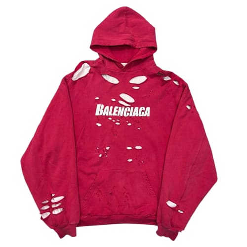 BALENCIAGA 2021 Summer Look36 Destroyed Hoodie
