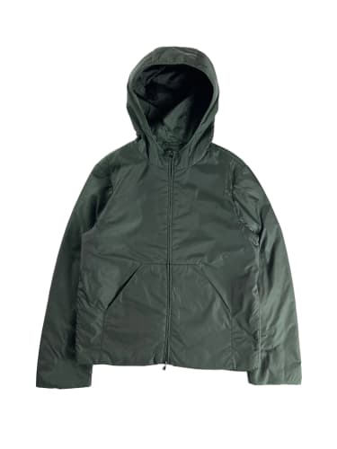Prada Green Lantern Nylon Double Zip Hooded Jacket 1990s - S