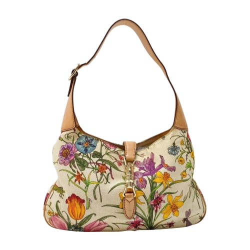 Jackie Floral Cotton Canvas Shoulder Bag