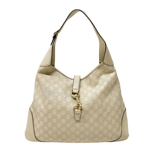 Guccissima Beige Leather Shoulder Bag