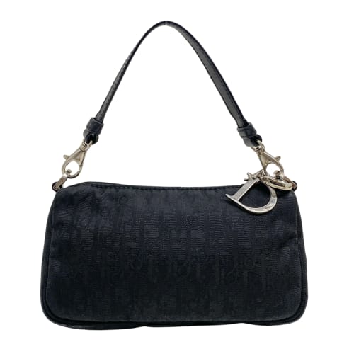 Vintage Black Canvas Mini Hand Bag