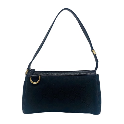 Vintage Black Canvas Hand Bag